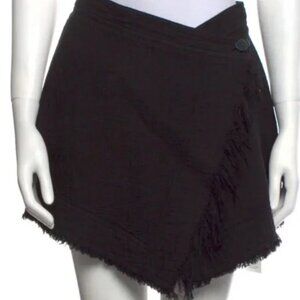 Raquel Allegra Raw-Edge Trim Mini Skirt